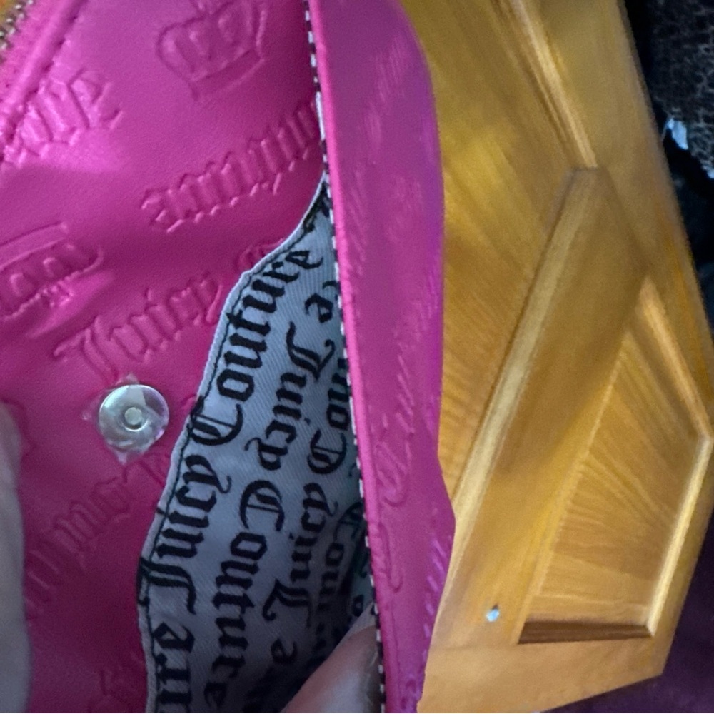 Juicy Couture Pink FlashNot Your Babe  Shoulder Bag with Gold Chain. With Charms - Picture 10 of 13